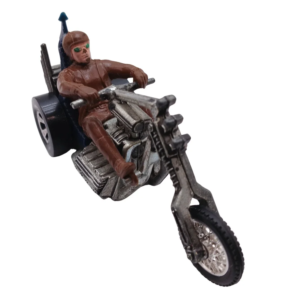 Vintage Hot Wheels RRRumblers Torque Chop Black 1971 w/ Brown Rider Motorcycle